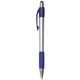 aerial view a blue with silver barrel premium silver stylus pen w / metallic accents, image 1 of 2