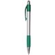 aerial view a green with silver barrel premium silver stylus pen w / metallic accents, image 1 of 2