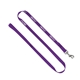 aerial view a purple 3/4 smooth nylon pet leash with bright metal snap hook, image 1 of 2