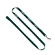 aerial view a hunter green 3/4 smooth nylon pet leash with bright metal snap hook, image 1 of 2