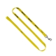 aerial view a yellow 3/4 smooth nylon pet leash with bright metal snap hook, image 1 of 2