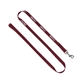 aerial view a burgundy 3/4 smooth nylon pet leash with bright metal snap hook, image 1 of 2