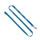 aerial view a electric blue 3/4 smooth nylon pet leash with bright metal snap hook, image 1 of 2