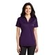 aerial view a bright purple silk touch performance sport polo - ladies, image 1 of 6