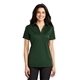 aerial view a dark green silk touch performance sport polo - ladies, image 1 of 6