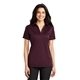 aerial view a maroon silk touch performance sport polo - ladies, image 1 of 6
