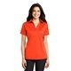 aerial view a neon orange silk touch performance sport polo - ladies, image 1 of 6