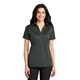 aerial view a steel grey silk touch performance sport polo - ladies, image 1 of 6
