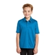 aerial view a brilliant blue port authority(r) youth silk touch(tm) performance polo - colors, image 1 of 6