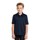 aerial view a navy port authority(r) youth silk touch(tm) performance polo, image 1 of 6