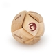 aerial view a brown round shaped wooden puzzle, image 1 of 2