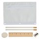 aerial view a white essentials school pouch kit, image 1 of 2