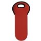 aerial view a red neoprene wine holder, image 1 of 2