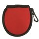aerial view a red golf ball cleaning pouch, image 1 of 2