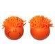 aerial view a orange moptoppers smiling solid color stress ball, image 1 of 2