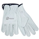 aerial view a gray goatskin drivers glove, image 1 of 2