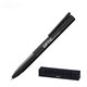 a black lamy black aluminum capless rollerball pen w / comfortable grooved grip