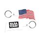 a group of u.s. flag flexible key tag