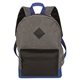 aerial view a black/royal good value(tm) felix two - tone computer backpack, image 1 of 2