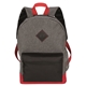 aerial view a black/red good value(tm) felix two - tone computer backpack, image 1 of 7