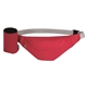 aerial view a red koozie(r) fanny pack with can cooler, image 1 of 5