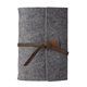 aerial view a distressed brown leather & light rust waxed linen accent sequoia large felt journal, image 1 of 2