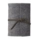 aerial view a slate gray leather & royal waxed linen accent sequoia large felt journal, image 1 of 2