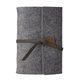 aerial view a slate gray leather & light rust waxed linen accent sequoia large felt journal, image 1 of 2