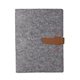 aerial view a tan leather & fuchsia waxed linen accent boxelder felt padfolio, image 1 of 2