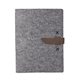 aerial view a distressed brown leather & royal waxed linen accent boxelder felt padfolio, image 1 of 2