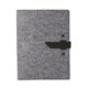 aerial view a black leather & black waxed linen accent boxelder felt padfolio, image 1 of 2