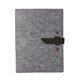 aerial view a black leather & country red waxed linen accent boxelder felt padfolio, image 1 of 2
