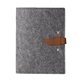 aerial view a tan leather & white waxed linen accent pinyon felt mini padfolio, image 1 of 2
