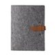 aerial view a tan leather & royal waxed linen accent pinyon felt mini padfolio, image 1 of 2