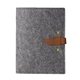 aerial view a tan leather & lemon waxed linen accent pinyon felt mini padfolio, image 1 of 2