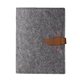 aerial view a tan leather & fuchsia waxed linen accent pinyon felt mini padfolio, image 1 of 2