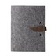 aerial view a distressed brown leather & black waxed linen accent pinyon felt mini padfolio, image 1 of 2