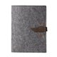 aerial view a distressed brown leather & light rust waxed linen accent pinyon felt mini padfolio, image 1 of 2