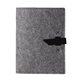 aerial view a black leather & royal waxed linen accent pinyon felt mini padfolio, image 1 of 2