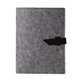 aerial view a black leather & country red waxed linen accent pinyon felt mini padfolio, image 1 of 2