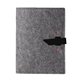 aerial view a black leather & fuchsia waxed linen accent pinyon felt mini padfolio, image 1 of 2