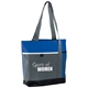 aerial view a blue webster multi - pocket tote bag, image 1 of 2
