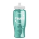 a transparent teal bottle & white lid poly - pure - 27 oz transparent bottle with push pull lid