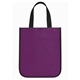 aerial view a purple laminated fashion tote bag - 11-3/4 x 9-1/4, image 1 of 3