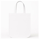 a white laminated fashion tote bag - 11-3/4 x 9-1/4