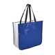 a royal blue extra large laminated shopping tote bag