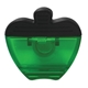 aerial view a green magnetic apple - shaped memo clip, image 1 of 2