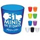 a group of 2 oz colored styrene shot glass