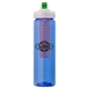 a blue body & green lid & red infuser laguna 32 oz pet bottle with flip spout infuser