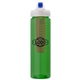 a green body & blue lid & red infuser laguna 32 oz pet bottle with flip spout infuser